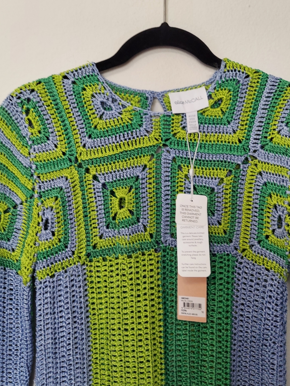 NWT Alice McCall Woman's Malibu Crochet Dress Fern Size 6 - Picture 4 of 11